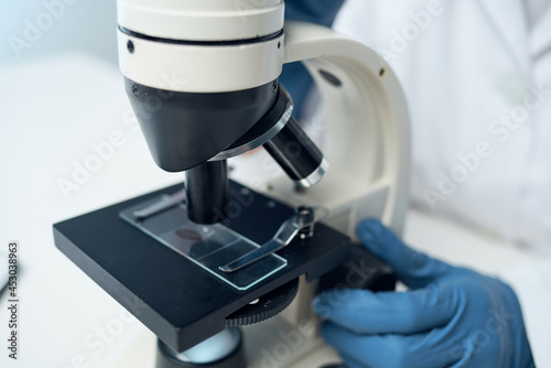 Laboratory microscope biotechnology research work