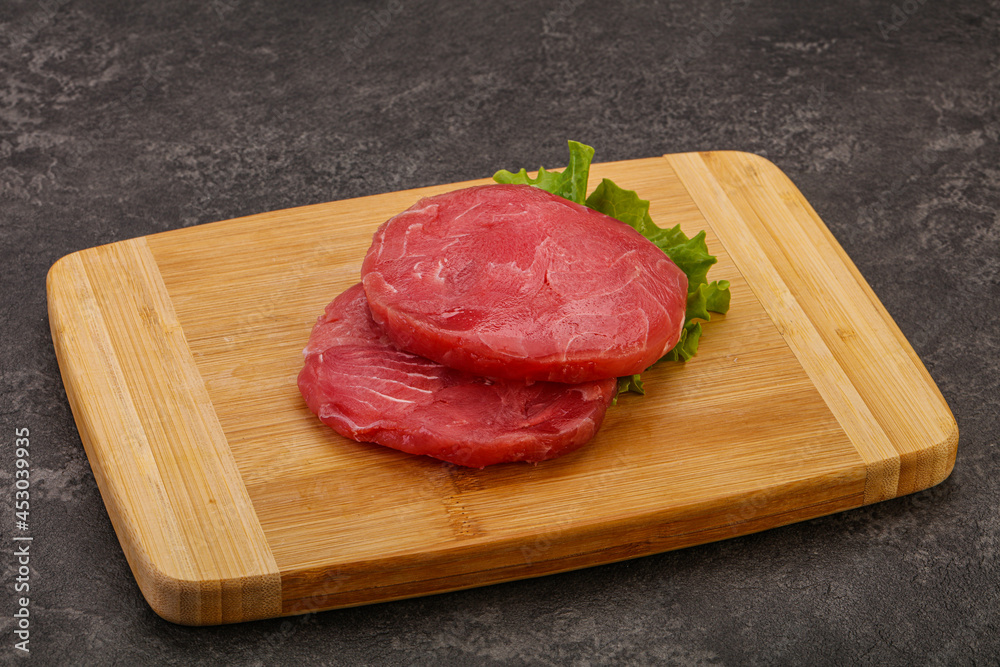 Raw tuna steak for grill Raw tuna steak for grill