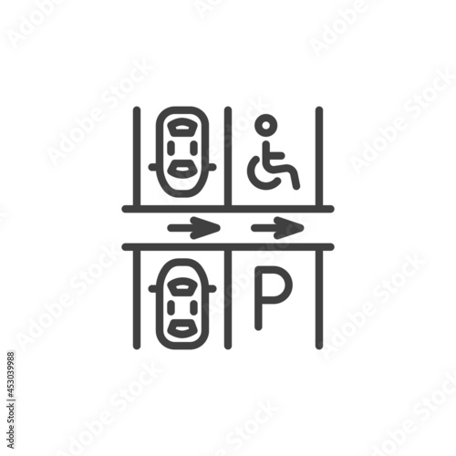 Parking lot line icon