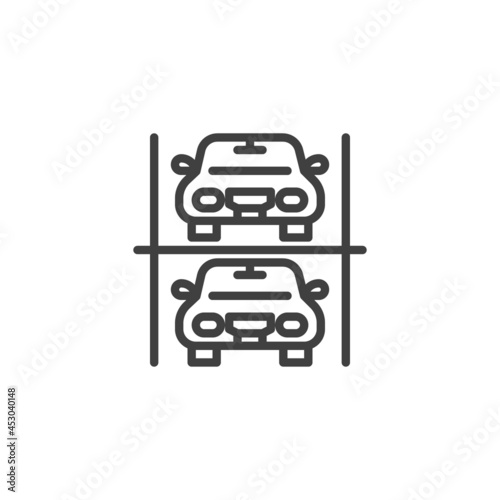 Two-storey parking line icon