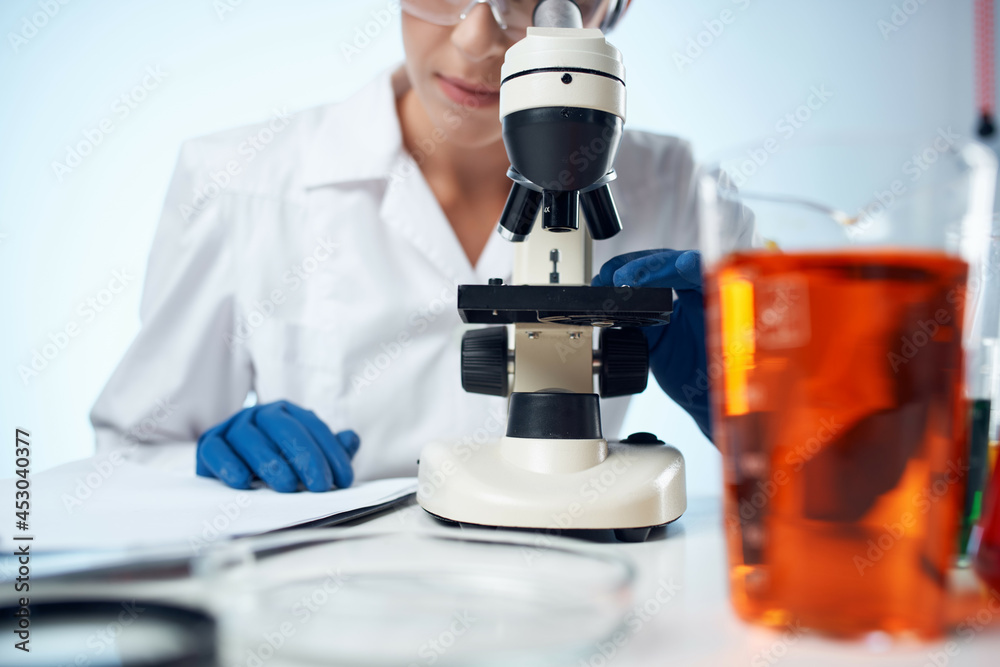 female doctor biology technology research microscope female doctor biology technology research microscope