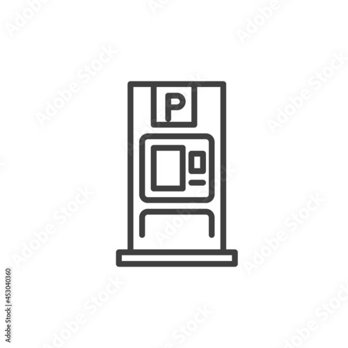 Parking meter line icon