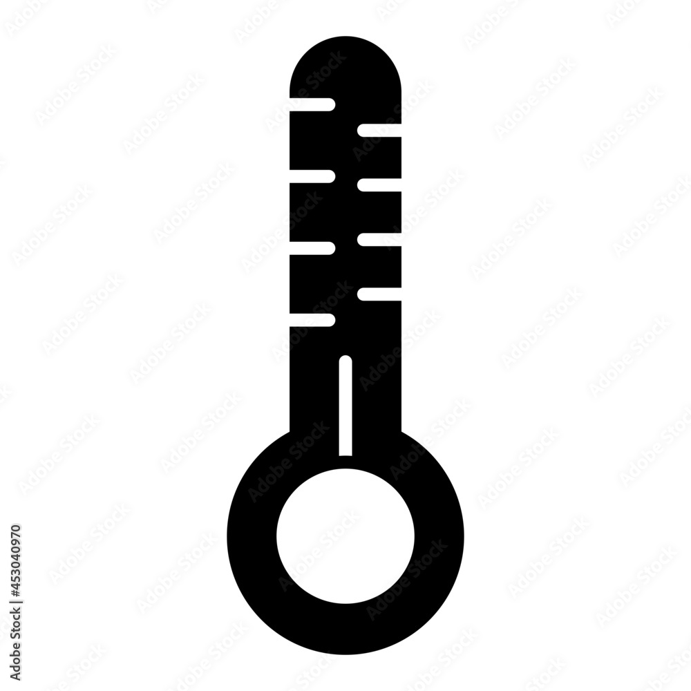 A temperature indicator icon, solid design of thermometer A temperature indicator icon, solid design of thermometer
