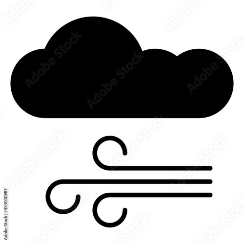 An icon design of windy cloud
