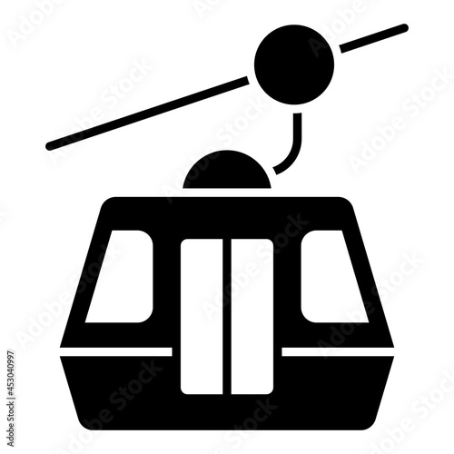 A trendy vector design of cable car