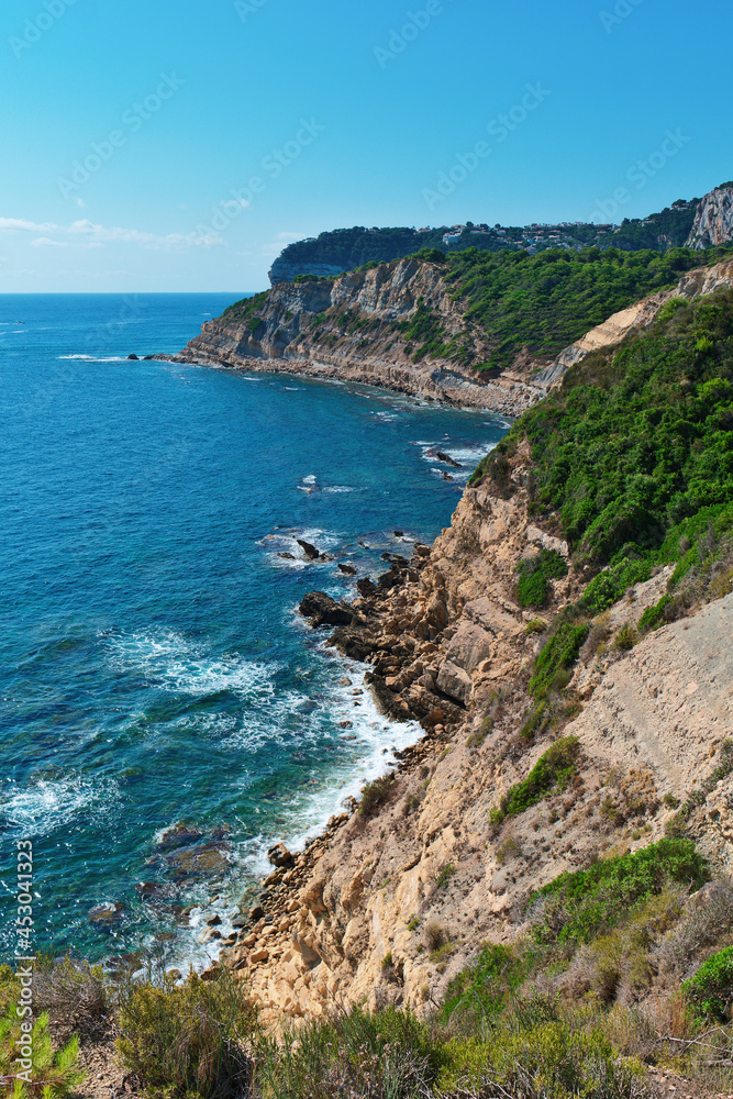 Landscape with cliffs on the coast of Javea/Xabia
