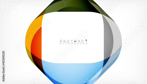 Abstract square shape with overlapping waves, minimal geometric background. Vector Illustration For Wallpaper, Banner, Background, Landing Page