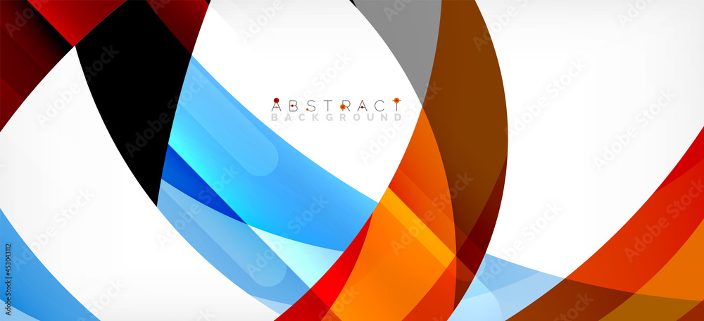 Color circle shapes, minimal geometric background. Trendy dynamic composition. Vector Illustration For Wallpaper, Banner, Background, Landing Page Color circle shapes, minimal geometric background. Trendy dynamic composition. Vector Illustration For Wallpaper, Banner, Background, Landing Page