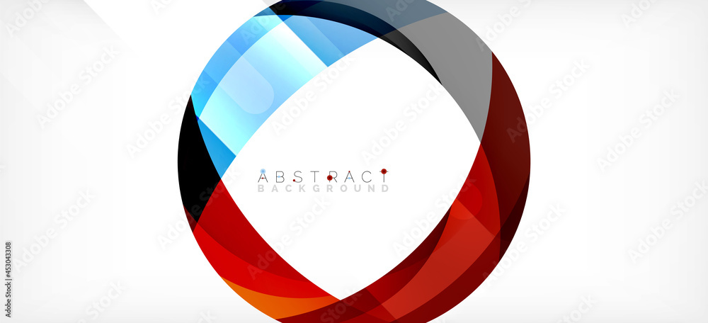 Color circle shapes, minimal geometric background. Trendy dynamic composition. Vector Illustration For Wallpaper, Banner, Background, Landing Page Color circle shapes, minimal geometric background. Trendy dynamic composition. Vector Illustration For Wallpaper, Banner, Background, Landing Page