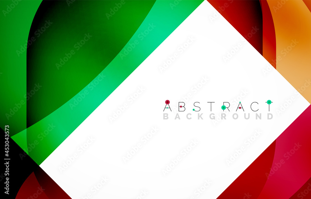 Minimal background. Abstract square shape with round corners created with wavy forms. Vector Illustration For Wallpaper, Banner, Background, Landing Page