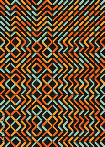 Abstract Geometric Pattern generative computational art illustration