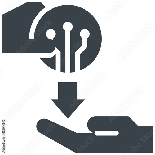 lending glyph style icon