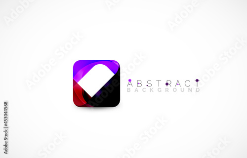 Free Download Minimal background. Abstract square shape with round corners created with wavy forms. Vector Illustration For Wallpaper, Banner, Background, Landing Page - GFXLoad