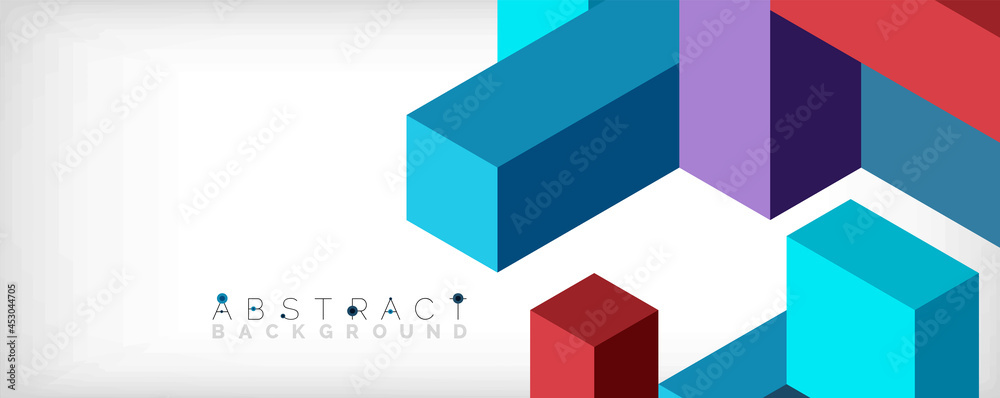 Abstract background. 3d cubes, cubic elements and blocks. Techno or business concept for wallpaper, banner, background, landing page Abstract background. 3d cubes, cubic elements and blocks. Techno or business concept for wallpaper, banner, background, landing page