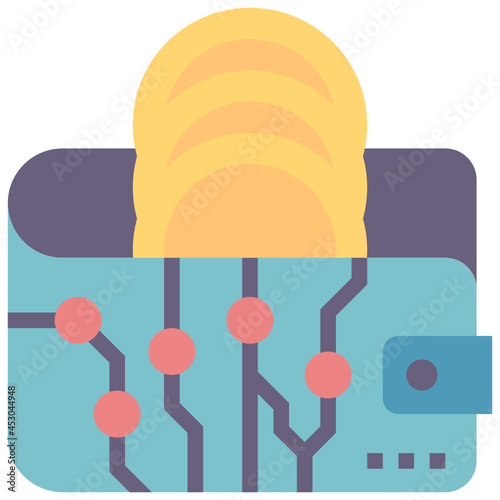 digital flat style icon