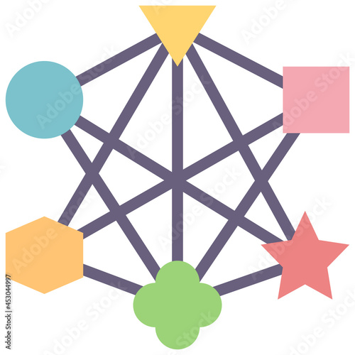 decentralized flat style icon
