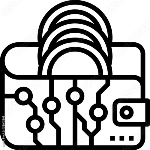 digital modern line style icon