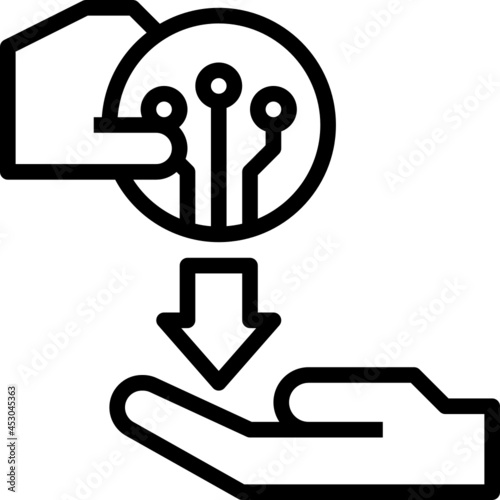 lending modern line style icon