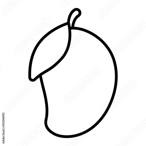 A delightful icon of summer fruit, mango vector