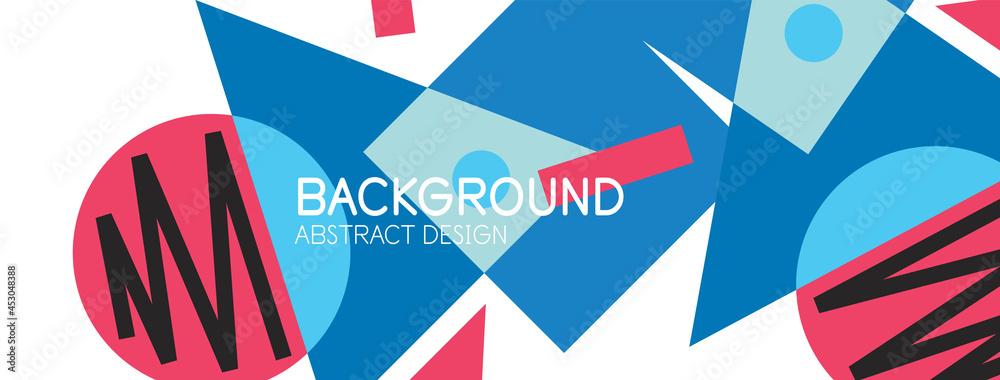 Abstract background with blocks, lines, geometric shapes. Techno or business concept for wallpaper, banner, background, landing page