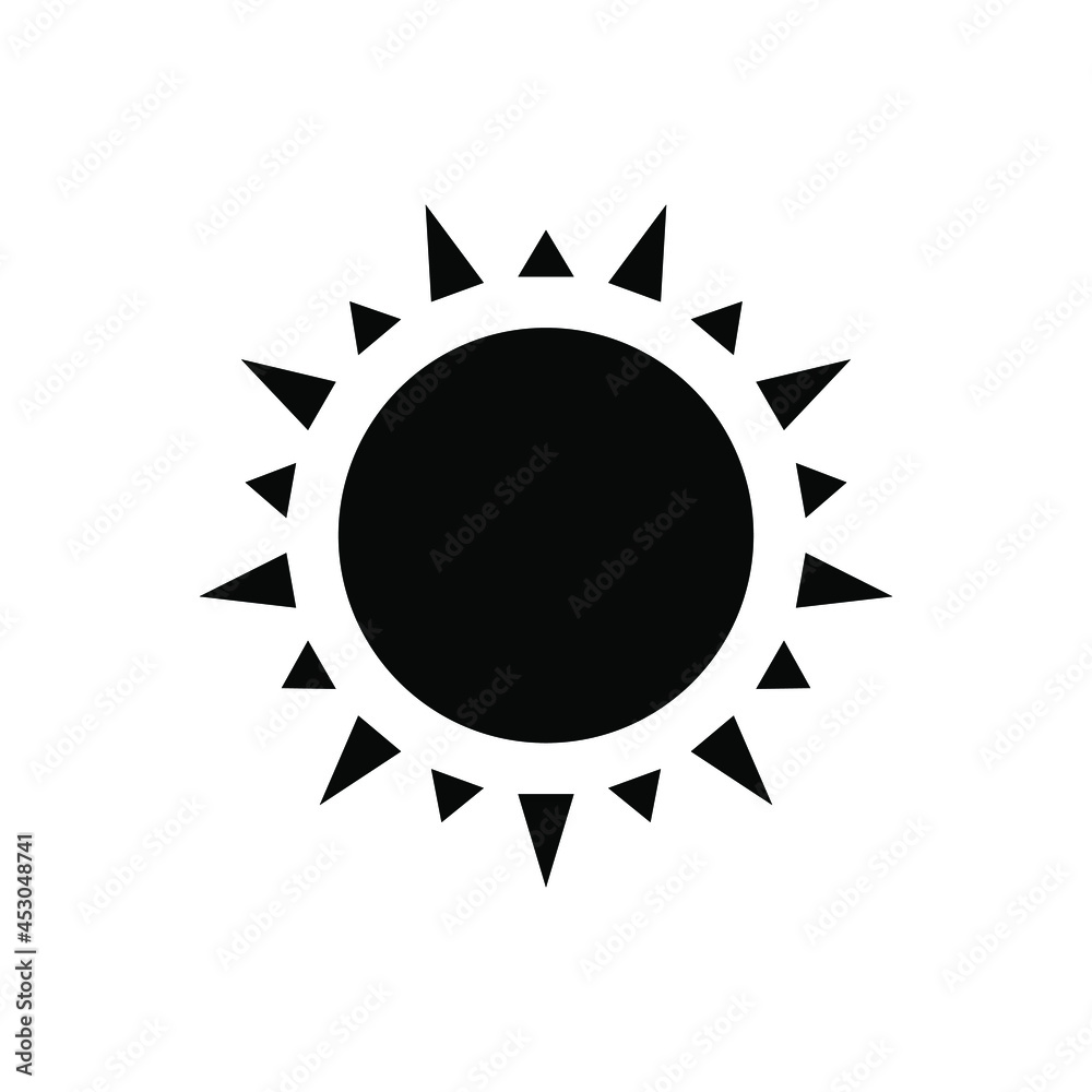 Sun vector icon. Summer illustration sign collection. Heat symbol or logo.