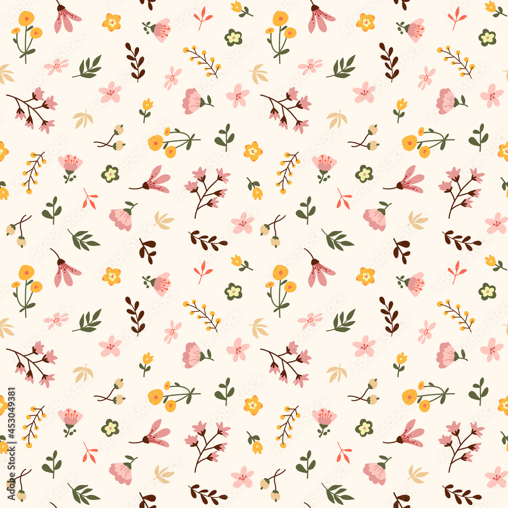 Flower Garden Digital Papers, Seamless Patterns, Spring Floral illustration, 12 inches Flower Garden Digital Papers, Seamless Patterns, Spring Floral illustration, 12 inches