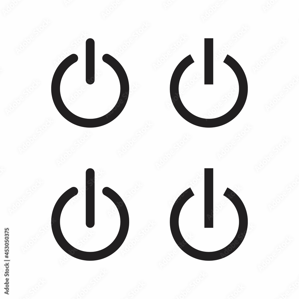Power Button Icon Vector. Shutdown Symbol Images Power Button Icon Vector. Shutdown Symbol Images