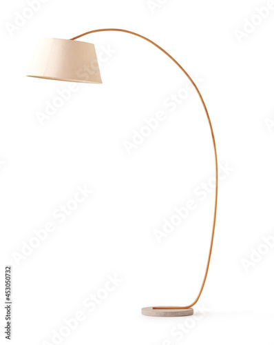 Floor lamp, isolated on white background.