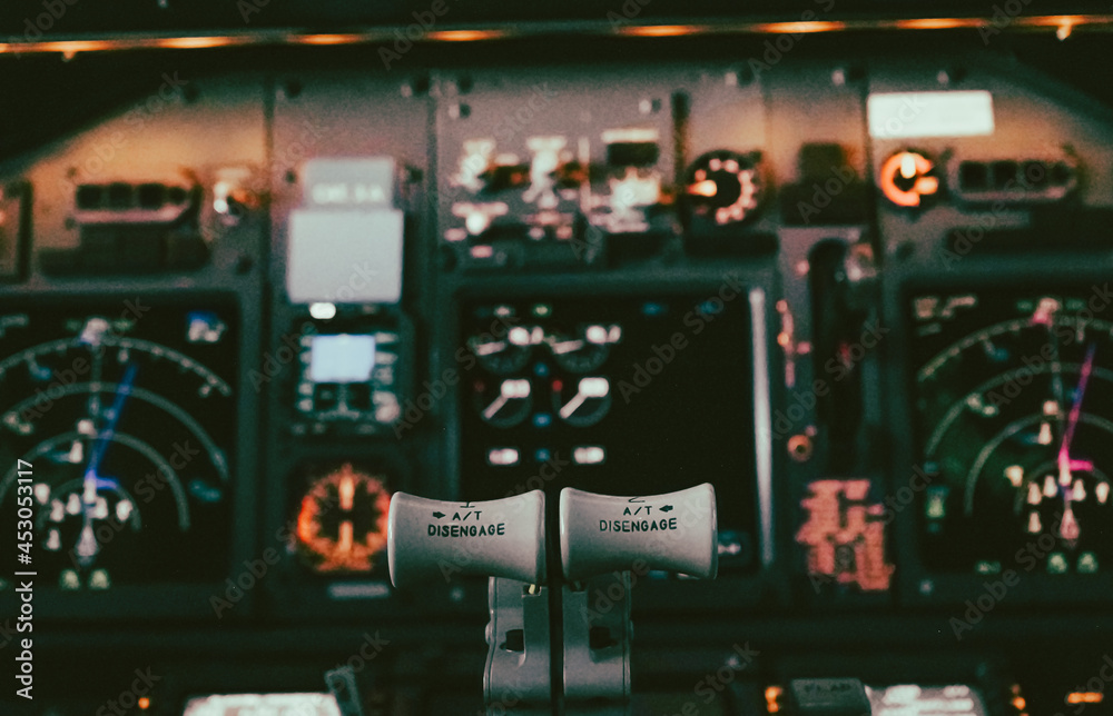 Fototapeta premium cockpit of a plane