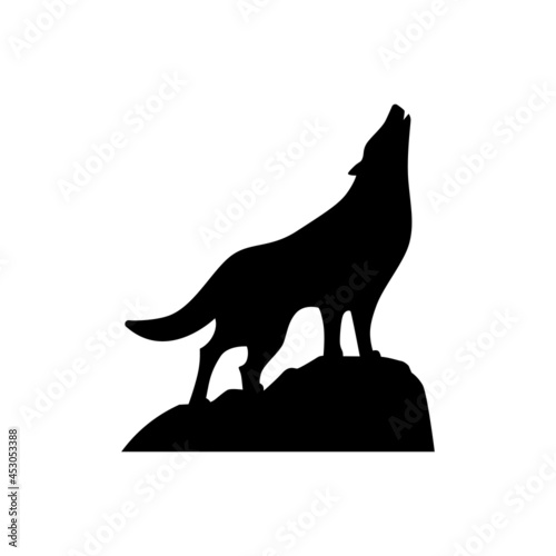 Wolf icon vector set. animals illustration sign collection. wolf howls symbol.