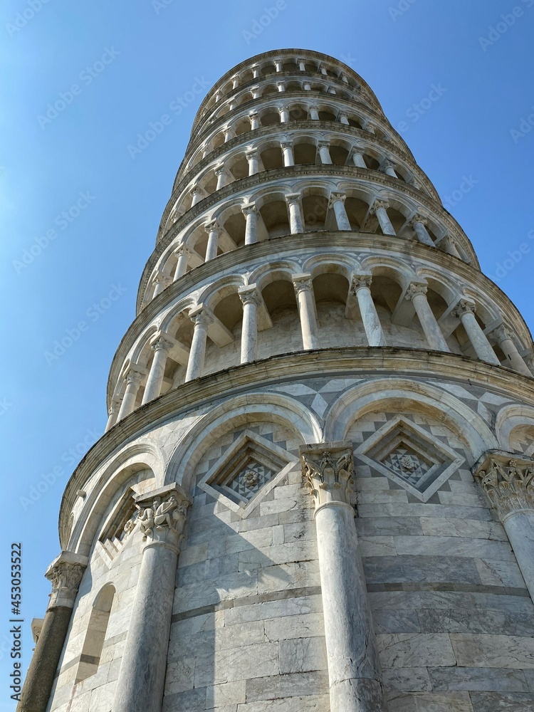 Photo of the Leaning Tower of Pisa in Pisa, Italy.