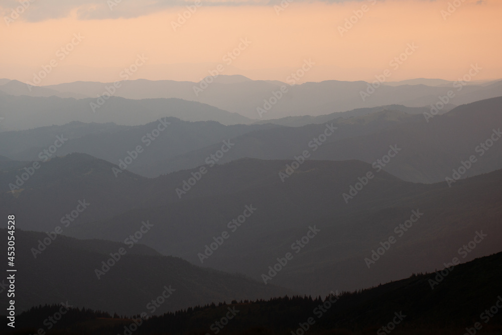 A magical sunrise high in the mountains.