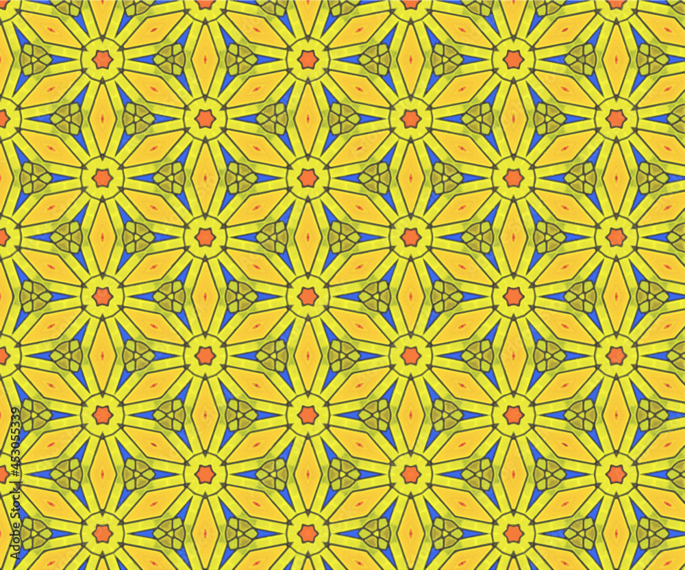 Hintergrund, Muster Blüte Gelb