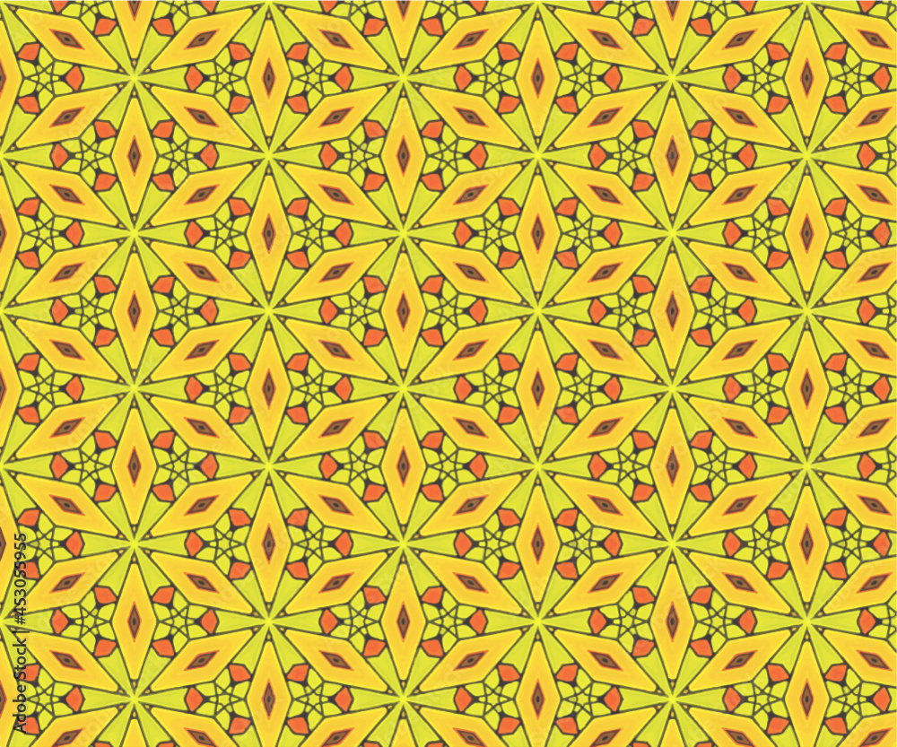 Hintergrund, Muster Stern gelb orange grün