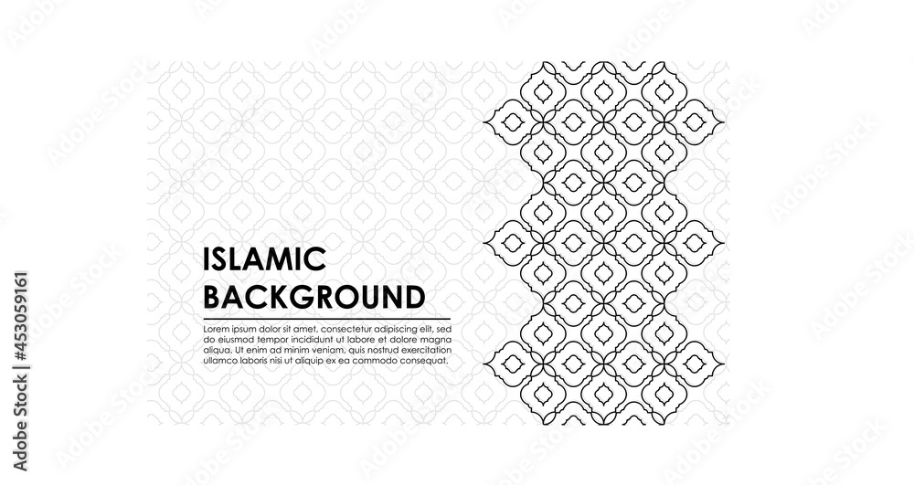 Islamic Pattern for Monochrome Background