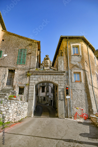 An entrance arch of Morolo, a medieval village in the Lazio region of Italy. © Giambattista