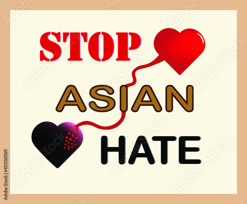 Stop Asian Hate. StopAAPIHate. Conceptual vector illustration.