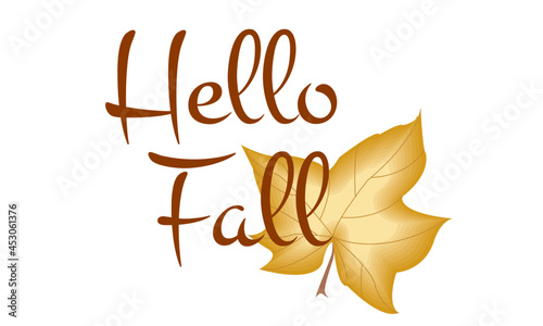 Autumn Falling leaves, typography for postcard, banners, flyers or T Shirt