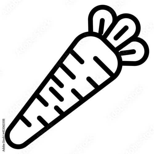 carrot line icon