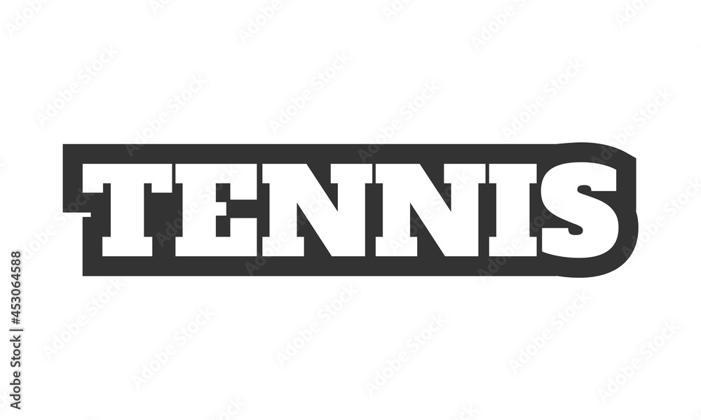 The word tennis isolated on white background. Vector illustration The word tennis isolated on white background. Vector illustration