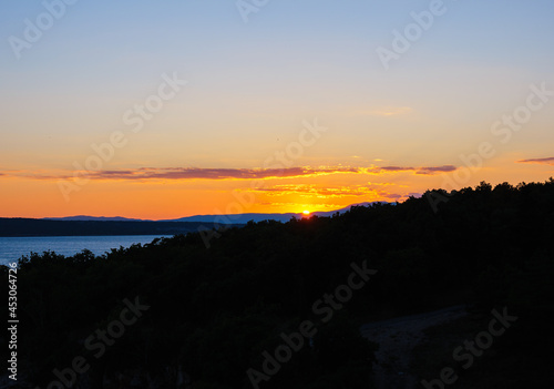 Sunset in Croatia Beach Novi Vinodolski