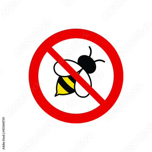 no bee icon Prohibited bee  icon.