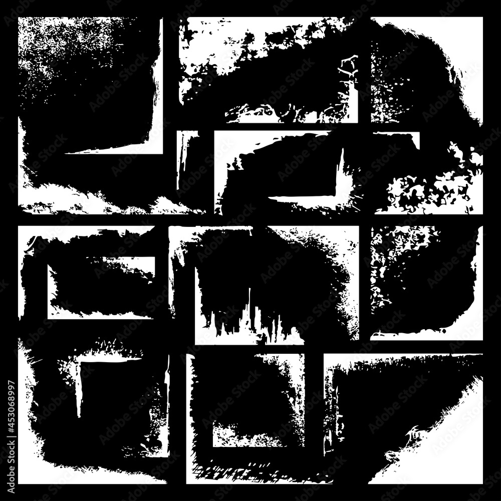 Naklejka premium White Grunge Corner Vector Collection