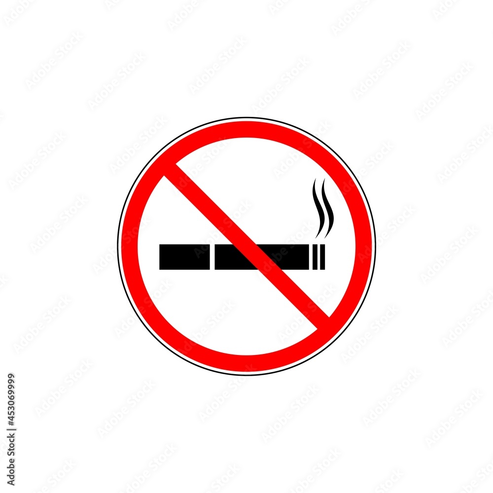No smoking sign isolated on white background No smoking sign isolated on white background