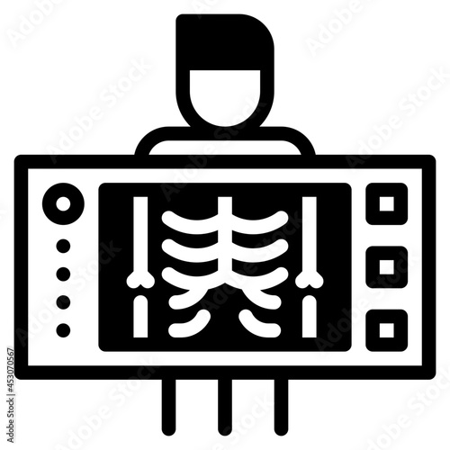 radiography glyph icon