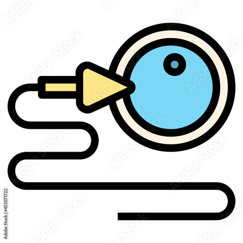 fertilization line icon
