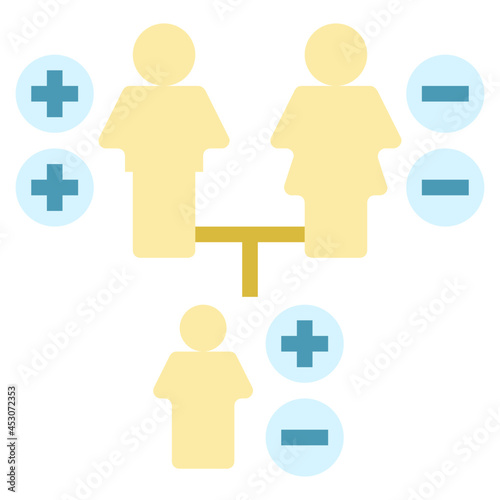 Genetic flat icon