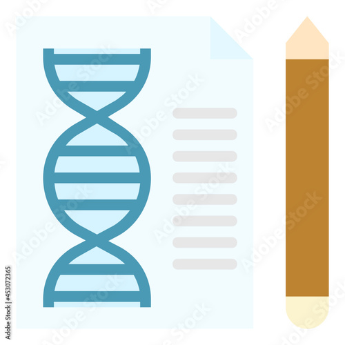 genetics flat icon