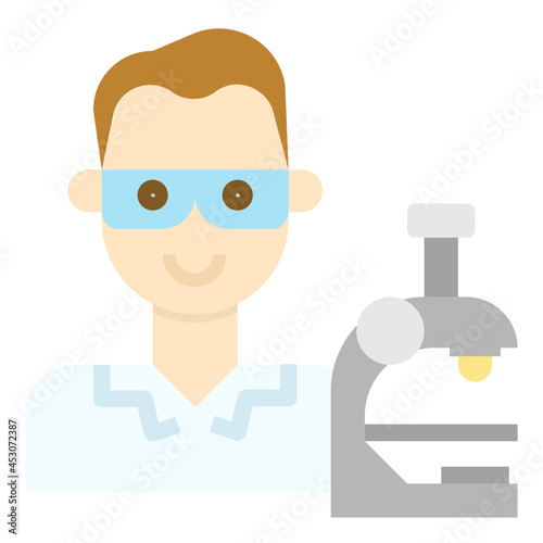 scientist flat icon
