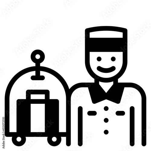 bellboy glyph icon